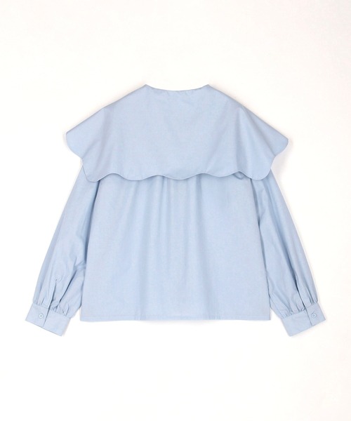 NICOLE CLUB(ニコル クラブ)の「ビッグカラーブラウス(シャツ/ブラウス・レディース・オフホワイト/サックスブルー/グリーン・MEDIUM)」の8枚目の写真