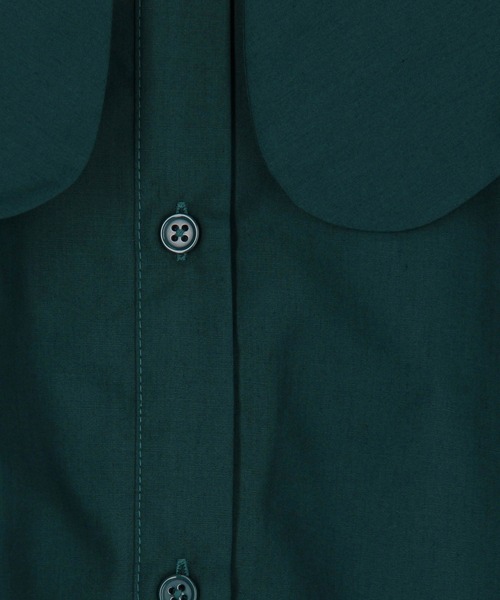 NICOLE CLUB(ニコル クラブ)の「ビッグカラーブラウス(シャツ/ブラウス・レディース・オフホワイト/サックスブルー/グリーン・MEDIUM)」の4枚目の写真