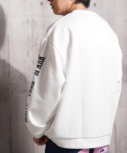 セール】アクセサリー プリント 袖ロゴ スウェット トレーナー