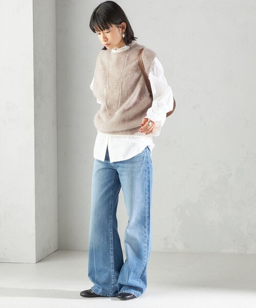 SHIPS(シップス)の「杢フォックス カシミヤ ニット ベスト(ベスト・レディース・ベージュ/ネイビー/クリーム・ONE SIZE)」の12枚目の写真