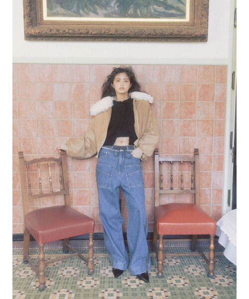 CALNAMUR(カルナムール)の「ニットエンブロイダリーカーディガン(ニット/セーター・レディース・レッド/ピンク/ブラック・FREE)」の16枚目の写真