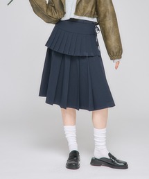 【Nora Lily】「elle」Middle Length Pleated Skirt