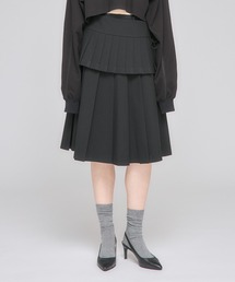 【Nora Lily】「elle」Middle Length Pleated Skirt