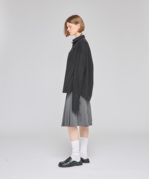 Nora Lily elle(ノラリリーエル)の「【Nora Lily】「elle」Middle Length Pleated Skirt(スカート・レディース・ネイビー/グレー/ブラック・FREE)」の13枚目の写真