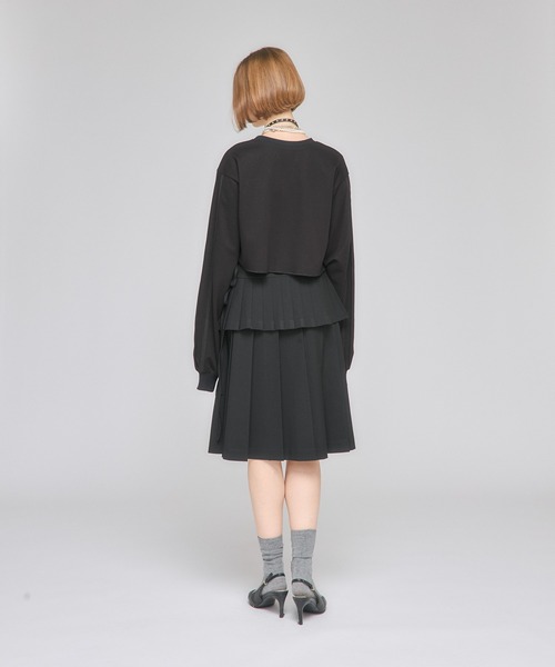 Nora Lily elle(ノラリリーエル)の「【Nora Lily】「elle」Middle Length Pleated Skirt(スカート・レディース・ネイビー/グレー/ブラック・FREE)」の10枚目の写真