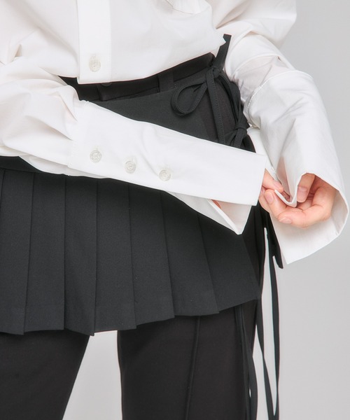 Nora Lily elle(ノラリリーエル)の「【Nora Lily】「elle」Middle Length Pleated Skirt(スカート・レディース・ネイビー/グレー/ブラック・FREE)」の12枚目の写真