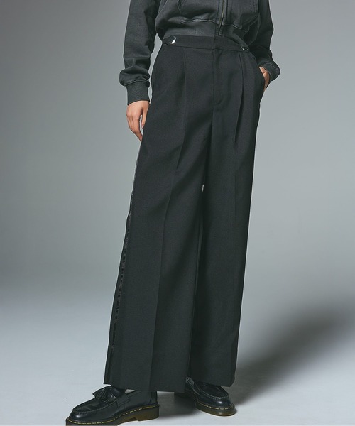 セール】WAIST ADJUSTABLE WIDE TUCK PANTS（スラックス）｜X-girl
