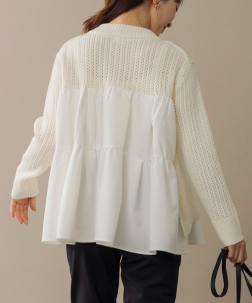 Sono（ソーノ）の「ご自宅でお洗濯可能【SONO】ムショワールニットカーディガン（カーディガン/ボレロ・レディース・チャコールグレー/ブラック/ホワイト・F）」の6枚目の写真