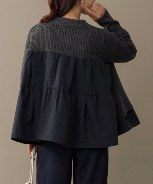 Sono（ソーノ）の「ご自宅でお洗濯可能【SONO】ムショワールニットカーディガン（カーディガン/ボレロ・レディース・チャコールグレー/ブラック/ホワイト・F）」の9枚目の写真