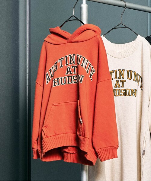 F.O.KIDS（エフオーキッズ）の「【リンク/ジュニア対応】カレッジロゴパーカー（パーカー・キッズ・ブラック/アイボリー/ブルー/オレンジ・80/90/100/110/120/130/140/150/160）」の4枚目の写真