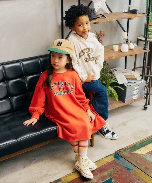 F.O.KIDS（エフオーキッズ）の「【リンク/ジュニア対応】カレッジロゴパーカー（パーカー・キッズ・ブラック/アイボリー/ブルー/オレンジ・80/90/100/110/120/130/140/150/160）」の12枚目の写真