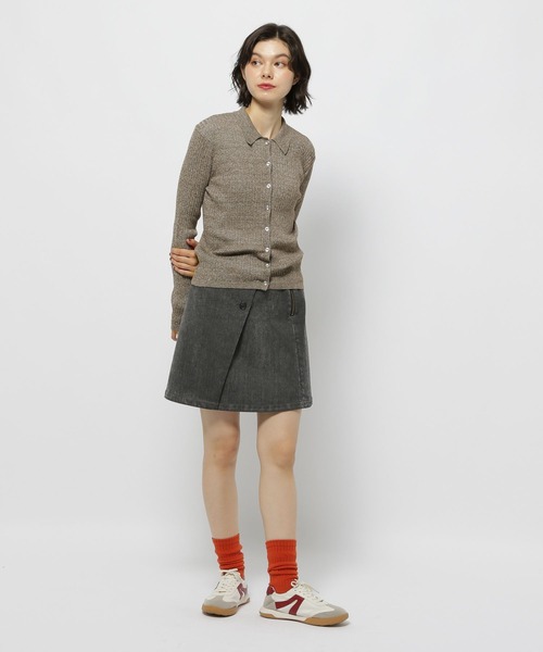 niko and...（ニコアンド）の「ソフトリブメランジポロカーディガン（カーディガン/ボレロ・レディース・マスタード/レッド/ブラウン・FREE）」の5枚目の写真