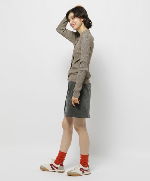 niko and...（ニコアンド）の「ソフトリブメランジポロカーディガン（カーディガン/ボレロ・レディース・マスタード/レッド/ブラウン・FREE）」の6枚目の写真