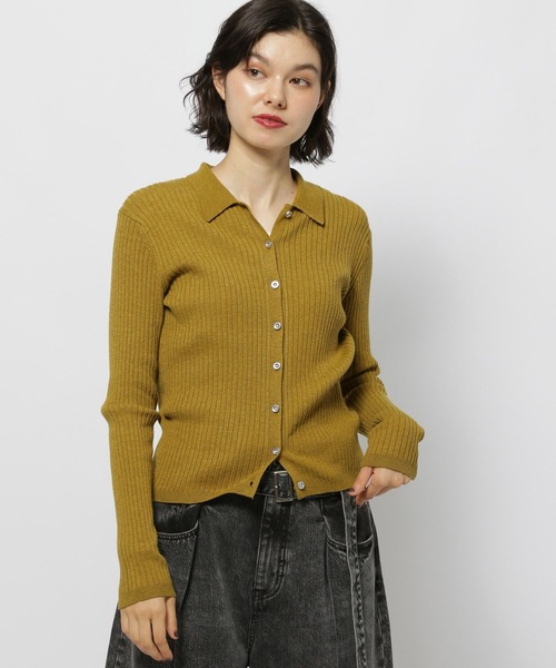 niko and...（ニコアンド）の「ソフトリブメランジポロカーディガン（カーディガン/ボレロ・レディース・マスタード/レッド/ブラウン・FREE）」の10枚目の写真