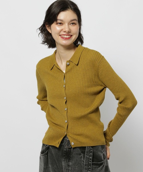 niko and...（ニコアンド）の「ソフトリブメランジポロカーディガン（カーディガン/ボレロ・レディース・マスタード/レッド/ブラウン・FREE）」の11枚目の写真