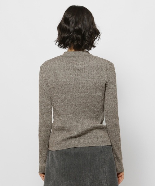 niko and...（ニコアンド）の「ソフトリブメランジポロカーディガン（カーディガン/ボレロ・レディース・マスタード/レッド/ブラウン・FREE）」の14枚目の写真