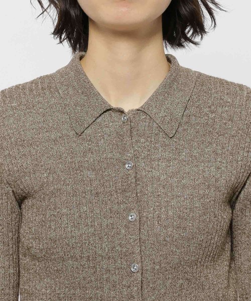 niko and...（ニコアンド）の「ソフトリブメランジポロカーディガン（カーディガン/ボレロ・レディース・マスタード/レッド/ブラウン・FREE）」の15枚目の写真