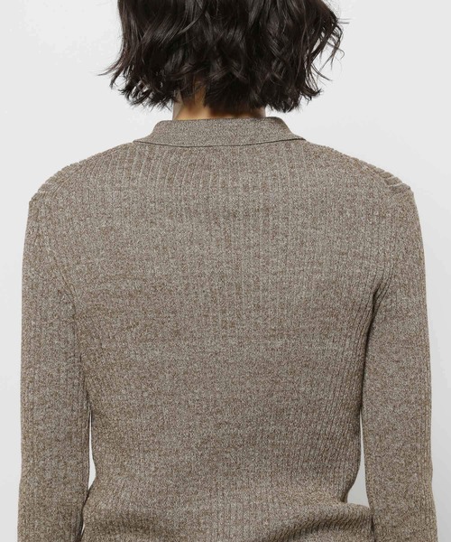 niko and...（ニコアンド）の「ソフトリブメランジポロカーディガン（カーディガン/ボレロ・レディース・マスタード/レッド/ブラウン・FREE）」の16枚目の写真