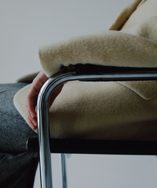 A part by（アパートバイ）の「スーパー140ブレンドジャケット（Tシャツ/カットソー・レディース・ベージュ/ブラック・FREE）」の5枚目の写真