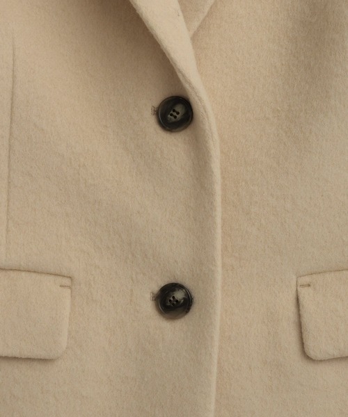 A part by（アパートバイ）の「スーパー140ブレンドジャケット（Tシャツ/カットソー・レディース・ベージュ/ブラック・FREE）」の3枚目の写真