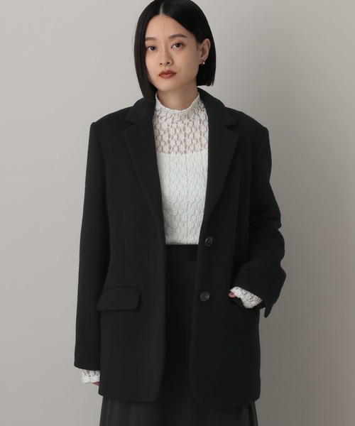 A part by（アパートバイ）の「スーパー140ブレンドジャケット（Tシャツ/カットソー・レディース・ベージュ/ブラック・FREE）」の22枚目の写真