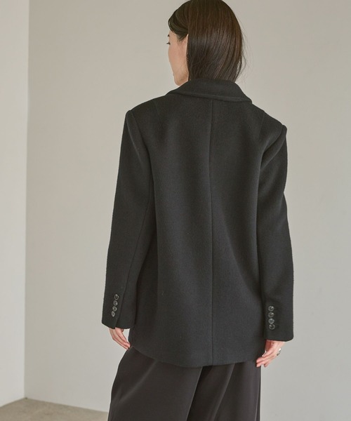 A part by（アパートバイ）の「スーパー140ブレンドジャケット（Tシャツ/カットソー・レディース・ベージュ/ブラック・FREE）」の16枚目の写真