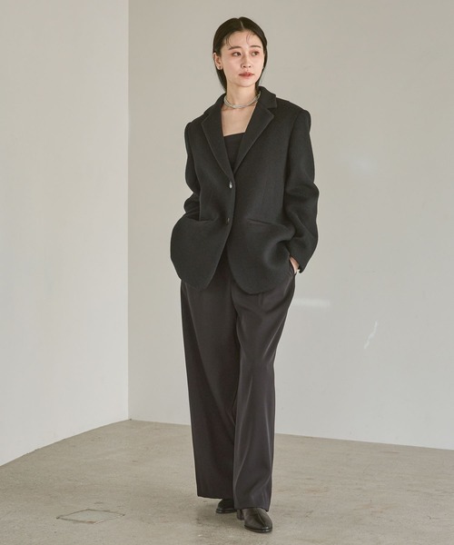 A part by（アパートバイ）の「スーパー140ブレンドジャケット（Tシャツ/カットソー・レディース・ベージュ/ブラック・FREE）」の17枚目の写真