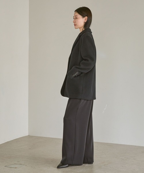 A part by（アパートバイ）の「スーパー140ブレンドジャケット（Tシャツ/カットソー・レディース・ベージュ/ブラック・FREE）」の18枚目の写真