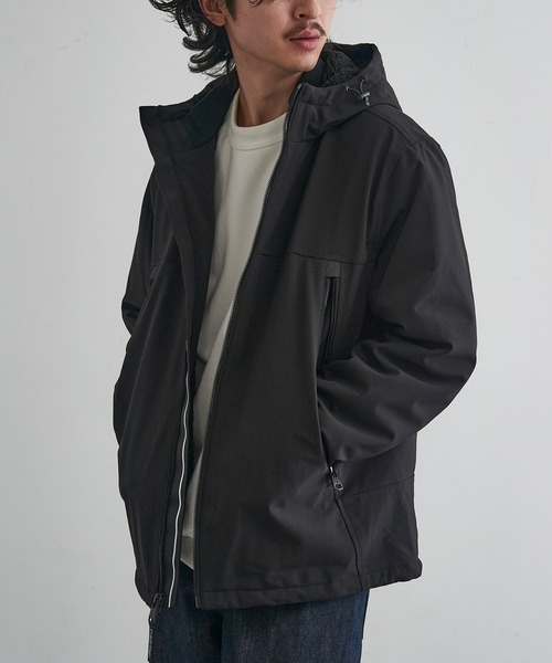 セール】【Calvin Klein】FauxSherpa-Lined Soft-Shell Hooded Jacket