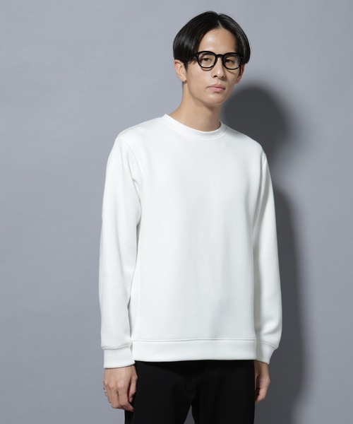 NANO universe（ナノユニバース）の「パネルダンボールプルオーバー 長袖(セットアップ可)（Tシャツ/カットソー・メンズ・チャコール/ブラック/グレー/オフホワイト・L/M/S）」の2枚目の写真