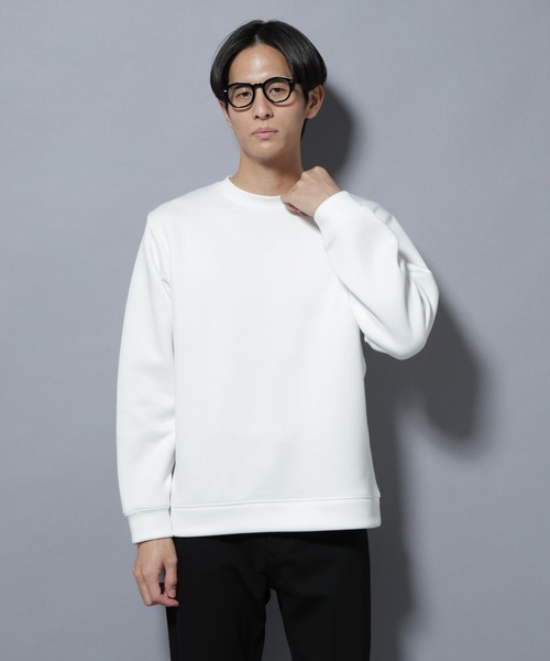 NANO universe（ナノユニバース）の「パネルダンボールプルオーバー 長袖(セットアップ可)（Tシャツ/カットソー・メンズ・チャコール/ブラック/グレー/オフホワイト・L/M/S）」の5枚目の写真