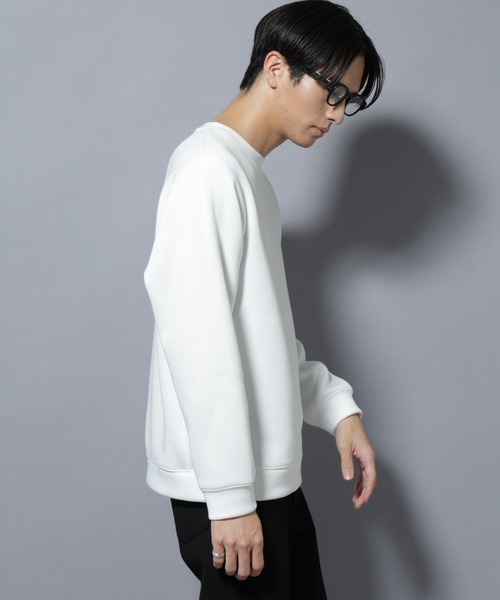 NANO universe（ナノユニバース）の「パネルダンボールプルオーバー 長袖(セットアップ可)（Tシャツ/カットソー・メンズ・チャコール/ブラック/グレー/オフホワイト・L/M/S）」の6枚目の写真