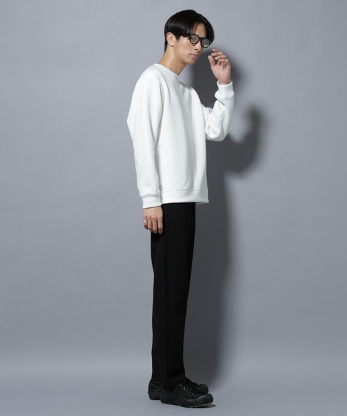 NANO universe（ナノユニバース）の「パネルダンボールプルオーバー 長袖(セットアップ可)（Tシャツ/カットソー・メンズ・チャコール/ブラック/グレー/オフホワイト・L/M/S）」の10枚目の写真