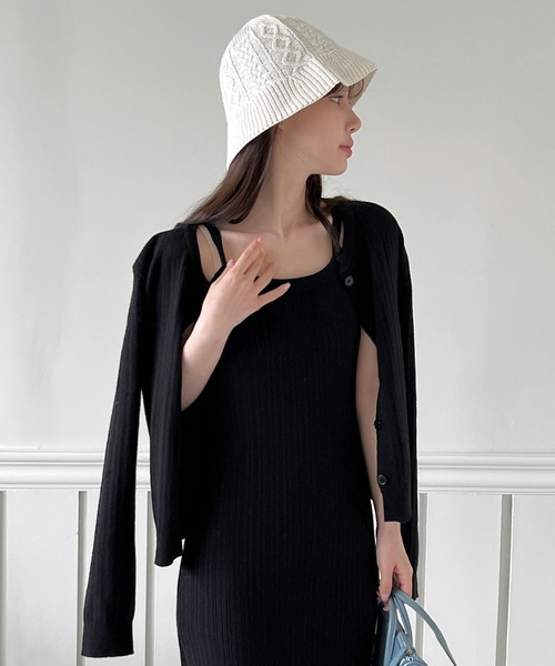セール】【2Set・着用動画あり・4色展開】ニットカーディガン＋