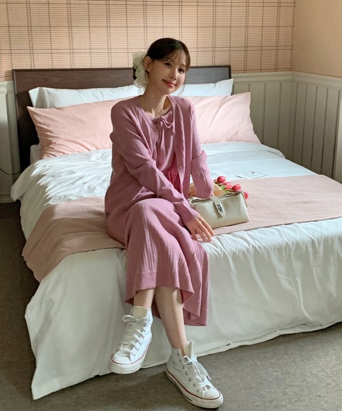 Snidel カーディガン&タンクワンピースセット　ピンク Snidel カーディガン&タンクワンピースセット ピンク Snidel