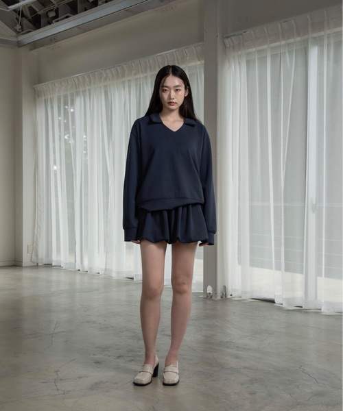 I_am(アイアム)の「pants docking balloon skirt / パンツドッキングバルーンスカート(スカート・レディース・グレー/ネイビー・FREE)」の20枚目の写真