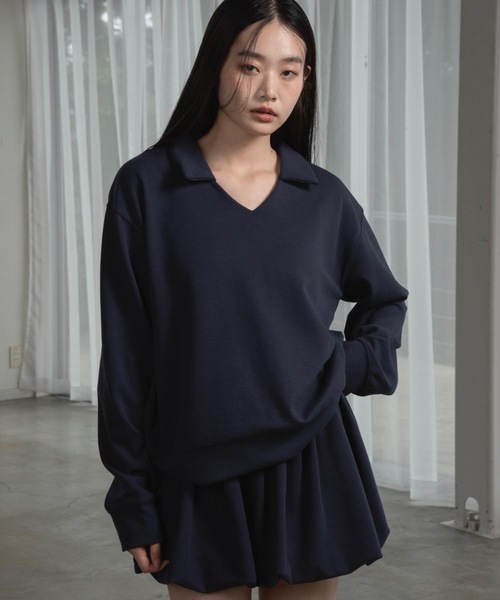 I_am(アイアム)の「pants docking balloon skirt / パンツドッキングバルーンスカート(スカート・レディース・グレー/ネイビー・FREE)」の11枚目の写真