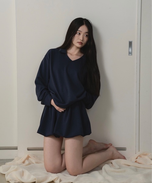 I_am(アイアム)の「pants docking balloon skirt / パンツドッキングバルーンスカート(スカート・レディース・グレー/ネイビー・FREE)」の16枚目の写真