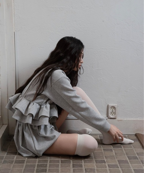 I_am(アイアム)の「pants docking balloon skirt / パンツドッキングバルーンスカート(スカート・レディース・グレー/ネイビー・FREE)」の7枚目の写真