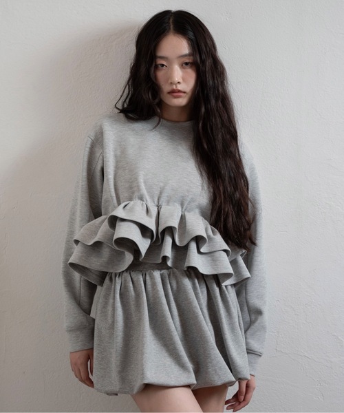 I_am(アイアム)の「pants docking balloon skirt / パンツドッキングバルーンスカート(スカート・レディース・グレー/ネイビー・FREE)」の17枚目の写真