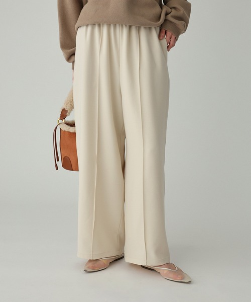 BABYLONE（バビロン）の「【多機能素材】ツイルリラックスパンツ（その他パンツ・レディース・ブラック/アイボリー・34inch/36inch）」の2枚目の写真