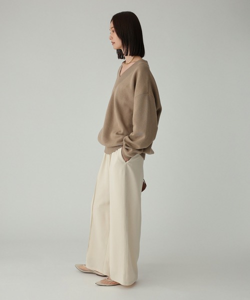 BABYLONE（バビロン）の「【多機能素材】ツイルリラックスパンツ（その他パンツ・レディース・ブラック/アイボリー・34inch/36inch）」の5枚目の写真