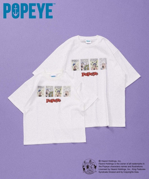 GLOBAL WORK(グローバルワーク)の「POPEYE(TM)/Tシャツ/一部店舗限定/キッズ/601897(Tシャツ/カットソー・キッズ・ホワイト/ダークブラウン/ブラック/ダークグレー・MEDIUM/LARGE/SMALL)」の5枚目の写真