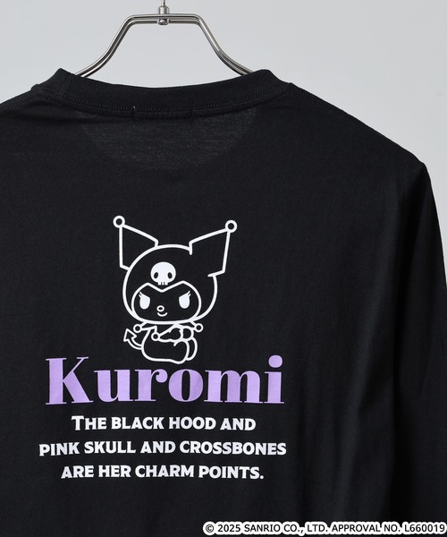 sanrio(サンリオ)の「サンリオキャラクターズ 長袖Tシャツ(Tシャツ/カットソー・メンズ・ホワイト/ネイビー/オートミール/ブラック系/ライトパープル/ブラック/ホワイト系/杢グレー・M/L/LL)」の4枚目の写真
