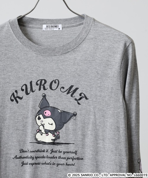 sanrio(サンリオ)の「サンリオキャラクターズ 長袖Tシャツ(Tシャツ/カットソー・メンズ・ホワイト/ネイビー/オートミール/ブラック系/ライトパープル/ブラック/ホワイト系/杢グレー・M/L/LL)」の5枚目の写真