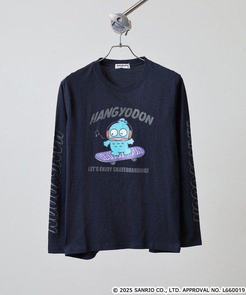 sanrio(サンリオ)の「サンリオキャラクターズ 長袖Tシャツ(Tシャツ/カットソー・メンズ・ホワイト/ネイビー/オートミール/ブラック系/ライトパープル/ブラック/ホワイト系/杢グレー・M/L/LL)」の13枚目の写真
