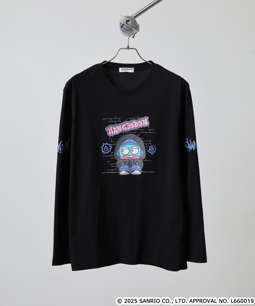 sanrio(サンリオ)の「サンリオキャラクターズ 長袖Tシャツ(Tシャツ/カットソー・メンズ・ホワイト/ネイビー/オートミール/ブラック系/ライトパープル/ブラック/ホワイト系/杢グレー・M/L/LL)」の19枚目の写真
