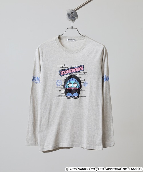 sanrio(サンリオ)の「サンリオキャラクターズ 長袖Tシャツ(Tシャツ/カットソー・メンズ・ホワイト/ネイビー/オートミール/ブラック系/ライトパープル/ブラック/ホワイト系/杢グレー・M/L/LL)」の15枚目の写真