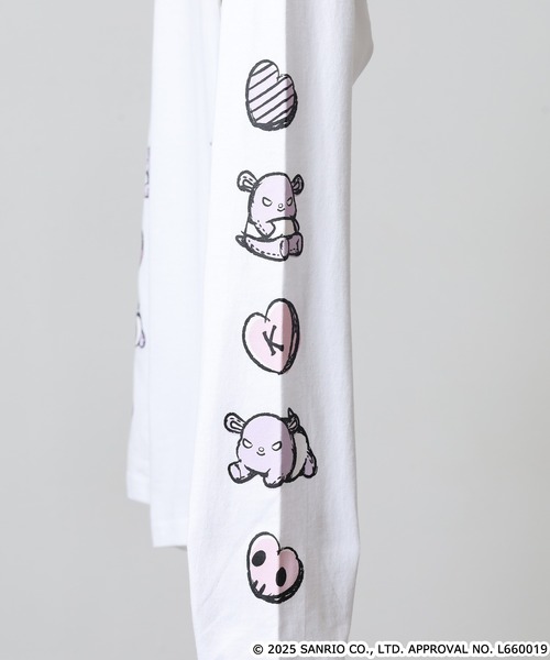 sanrio(サンリオ)の「サンリオキャラクターズ 長袖Tシャツ(Tシャツ/カットソー・メンズ・ホワイト/ネイビー/オートミール/ブラック系/ライトパープル/ブラック/ホワイト系/杢グレー・M/L/LL)」の10枚目の写真