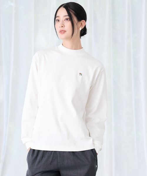 Arnold Palmer(アーノルドパーマー)の「シェア スムースコットン モックネック ロングTシャツ(Tシャツ/カットソー・レディース・ブラック/ホワイト/テラコッタ/オートミール・S/L/LL/XS/M)」の2枚目の写真
